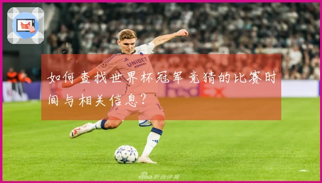 如何查找世界杯冠军竞猜的比赛时间与相关信息？